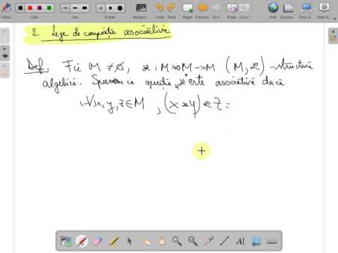 Proprietatea de asociativitate a legilor de compozitiei clasa a XII a( www.supermeditatii.ro)