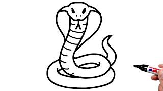 How to Draw a King Cobra