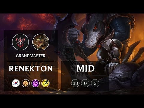Renekton Mid vs Yasuo - KR Grandmaster Patch 9.3