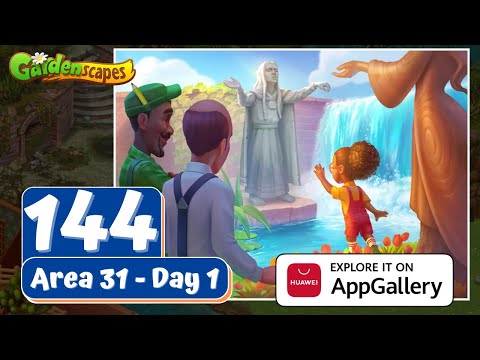 Gardenscapes Story - Part 144 - Area 31 - Day 1 - Gameplay