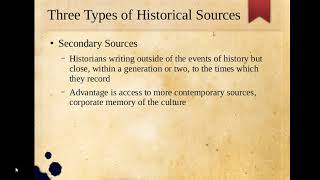 Historical Sources and Bias