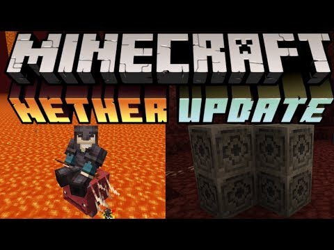 Minecraft - STRIDERS ( NEW MOB ) + LODESTONE - OUT NOW ! NETHER UPDATE (First Look!) Bedrock / Java