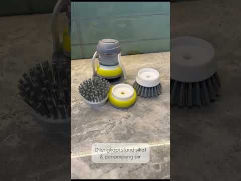 Gambar Proclean Set Sikat Piring Dengan Dispenser Sabun - Putih/Abu-Abu