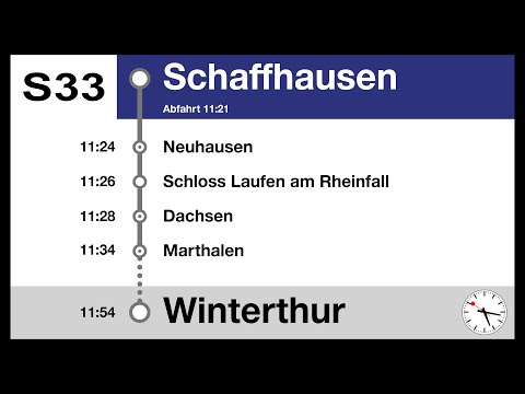 ZVV Ansagen, S33 (Schaffhausen-Winterthur) | DPZ KISZ