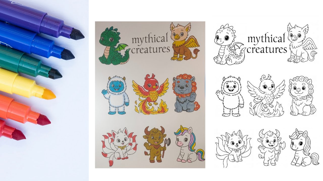 Free printable coloring pages for you!! (Read description). Coloring mythical creatures compilation.
