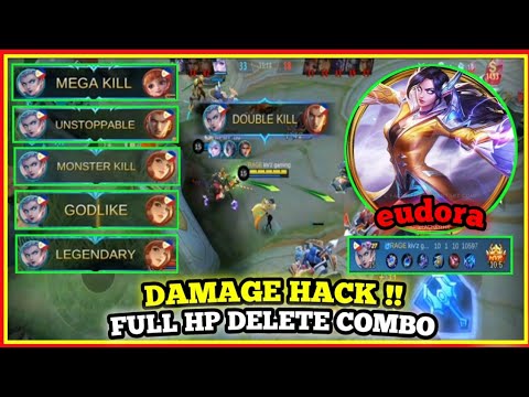 EUDORA LIGHTNING .. STRIKE !! | DAMAGE HACK !! FULL HP DELETE COMBO | MLBB ~ Kivz Gaming gameplay