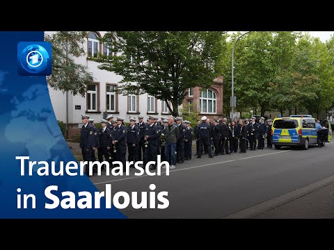 Saarlouis: Trauermarsch für getöteten Polizisten