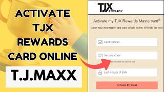 activate.tjxrewards.com: How to Activate TJX Rewards Card Online