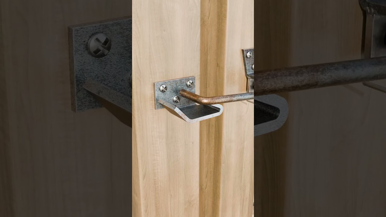 Steel latch for sliding gates. #gate #diy