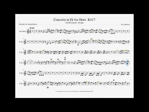 Mozart Horn Concerto No 2 K417 3rdt Movement Karaoke