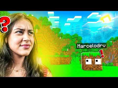 trollei minha amiga ME DISFARÇANDO DE BLOCO no minecraft!