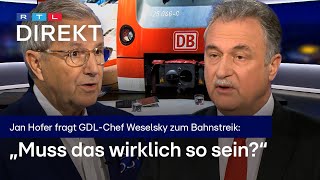 GDL-Streik legt Bahnverkehr lahm | RTL Direkt