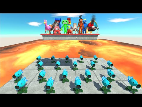 Creepy Monster fight On Snow Pea - Animal Revolt Battle Simulator