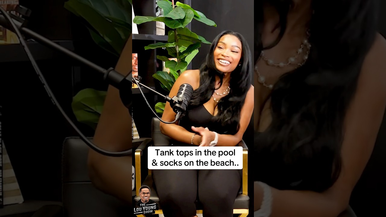 What’s The Reason hood dudes wear tank tops in the pool, & socks on the beach⁉️🏖️😂😂😂 #shorts