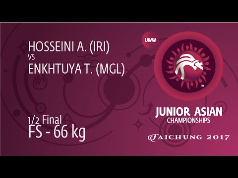 1/2 FS - 66 kg: A. HOSSEINI (IRI) df. T. ENKHTUYA (MGL), 13-6