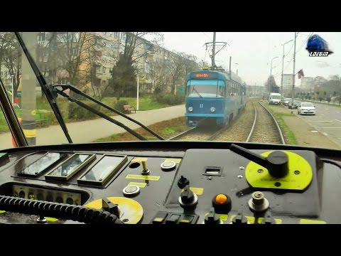 Tatra T4D Cabview/Führerstandsmitfahrt: Pod CFR - Hotel Continental - Oradea, Romania