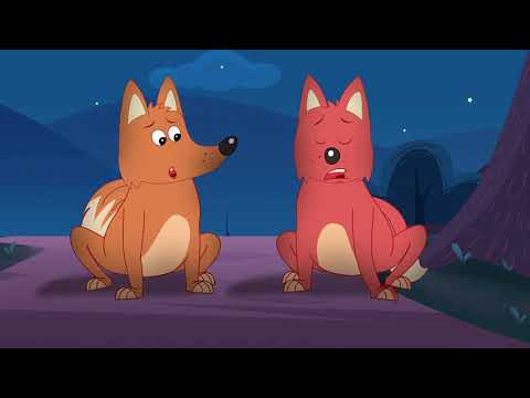 Zwei kleine Wölfe  kinderlieder Kinderwelt TV  zwei kleine wölfe gehen des nachts im dunkeln