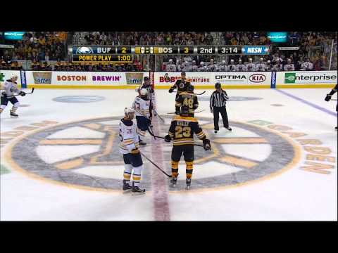 Thomas Vanek 2nd goal of hat trick PPG 31 Jan 2013 Buffalo Sabres vs Boston Bruins NHL Hockey