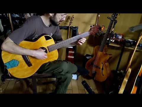 Handmade 40in Bearclaw Sitka Brown Ebony Wide Nut Shellac image 21
