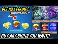 PROMO DIAMONDS 2025 IS HERE HOW TO GET MAX DIAMONDS BUY EPIC SKIN 1 DIAMOND MLBB