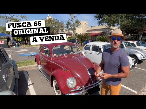 RARIDADE À VENDA: FUSCA 66 VERMELHO VINHO EM ESTADO ORIGINAL!