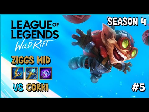 Ziggs Mid Vs Corki | League Of Legends Wild Rift Gameplay - Season 4 | #5