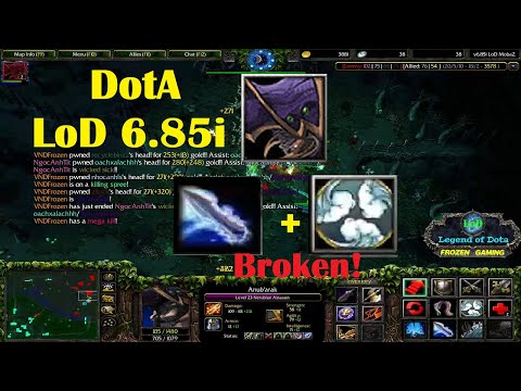 DotA LoD 6.85i - Nerubian Assissin | Tidebringer + Vendetta | Một gạt chết nguyên team