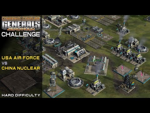 Command & Conquer: Zero Hour - Challenge - USA Air Force vs China Nuke [Hard] 1080p