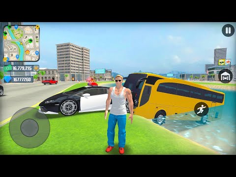 Police Inspector Helicopter Car and Bus Huge Open World Simulator - Android Gameplay.