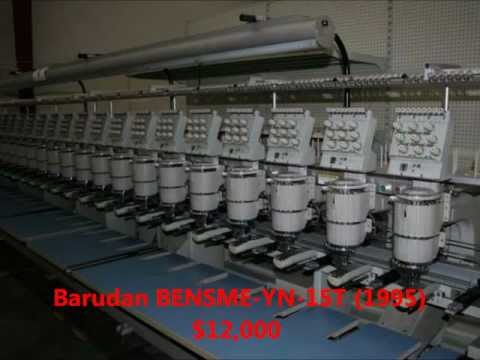 20 head Barudan Embroidery Machines for Sale