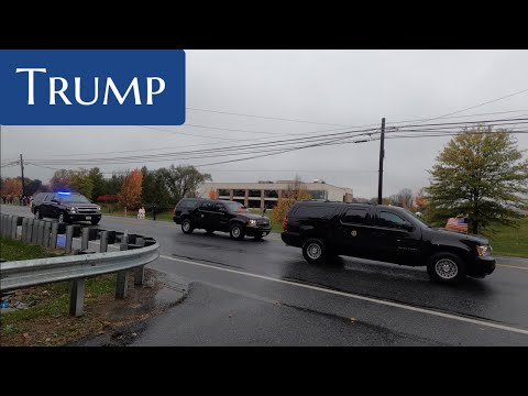 Presidential Rally Trump Motorcade Allentown PA 10-26-2020