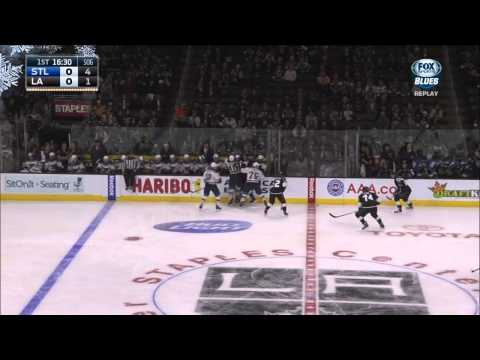 Kevin Shattenkirk vs Justin Williams fight St. Louis Blues vs LA Kings Dec 18 2014 NHL