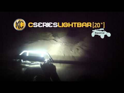 KC HiLiTES Off-Road Light Testing on Race Car - 20" C Series LED Light Bar, Combo #335