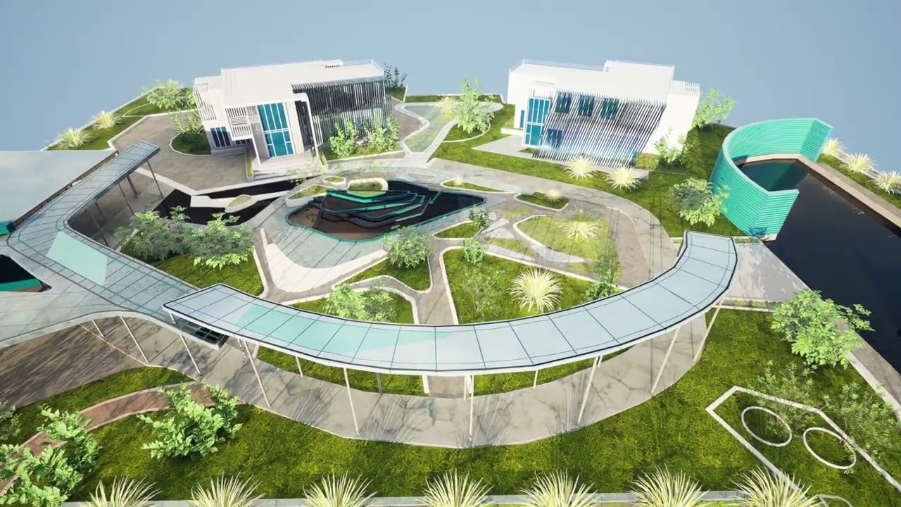 Urban Oasis Modern Park Landscape 3D Model