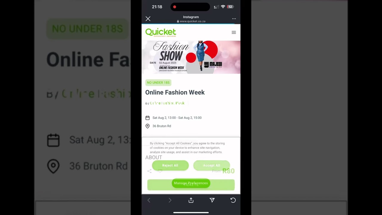 Tickets now available https://www.quicket.co.za/events/320577-online-fashion-week/?preview=t#/