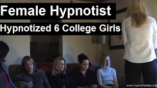 preview picture of video 'Female Hypnotist; Six college girls hypnotized - Induction #hypnosis 美女催眠師'