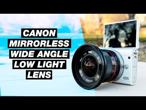 Canon M Wide Angle Lens Review — Rokinon 12mm f/2.0 Low Light Test Video