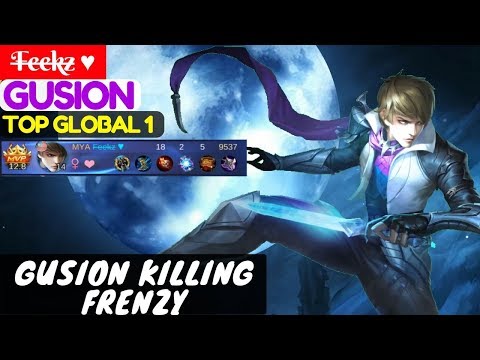 Gusion Killing Frenzy [Top Global 1 Gusion] | F̶e̶e̶k̶z̶ ♥ Gusion Gameplay #2 Mobile Legend