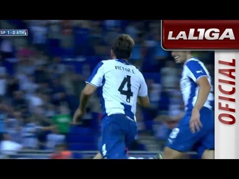 Robo de balón y golazo de Víctor Sánchez (1-0) en el RCD Espanyol - Athletic Club