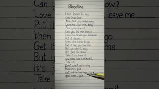 ariana grande bloodline lyrics