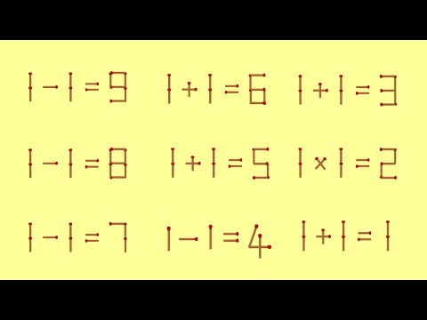 1 to 1 matchstick puzzle with all the numbers (9-0) | Very interesting puzzles | Puzzles with Answer