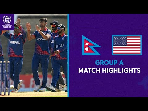 Nepal vs USA Highlights | ICC Cricket World Cup Qualifier 2023 | Group A Thriller