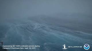 Ocean drone captures video from inside hurricane f