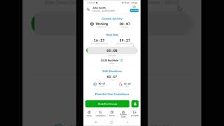 Start a shift and create work rest changes