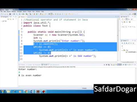 Java Programming Tutorial 12 Relational Operator and If Statement in java