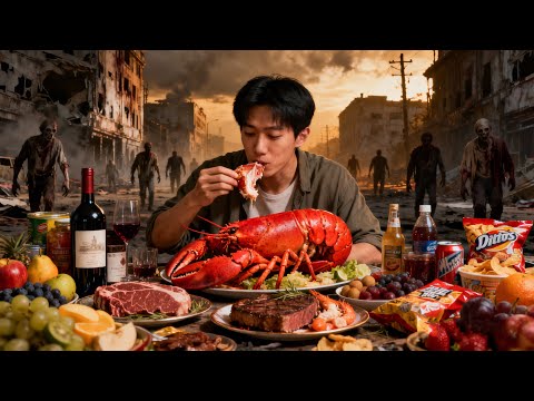 Back Before Zombie Doom! He Stockpiles Billions in Supplies, Gorging on Lobster as Zombies Roam!