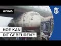 Enorme blunder: vliegtuig vast onder brug