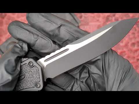 pohled na nůž heretic knives auto colossus OTF Two Tone
