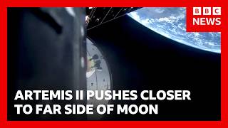 Artemis II crew make final push towards the Moon | BBC News