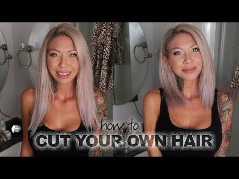 Part of a video titled How to Cut Your Own Hair at Home | Easy DIY 2020 - YouTube